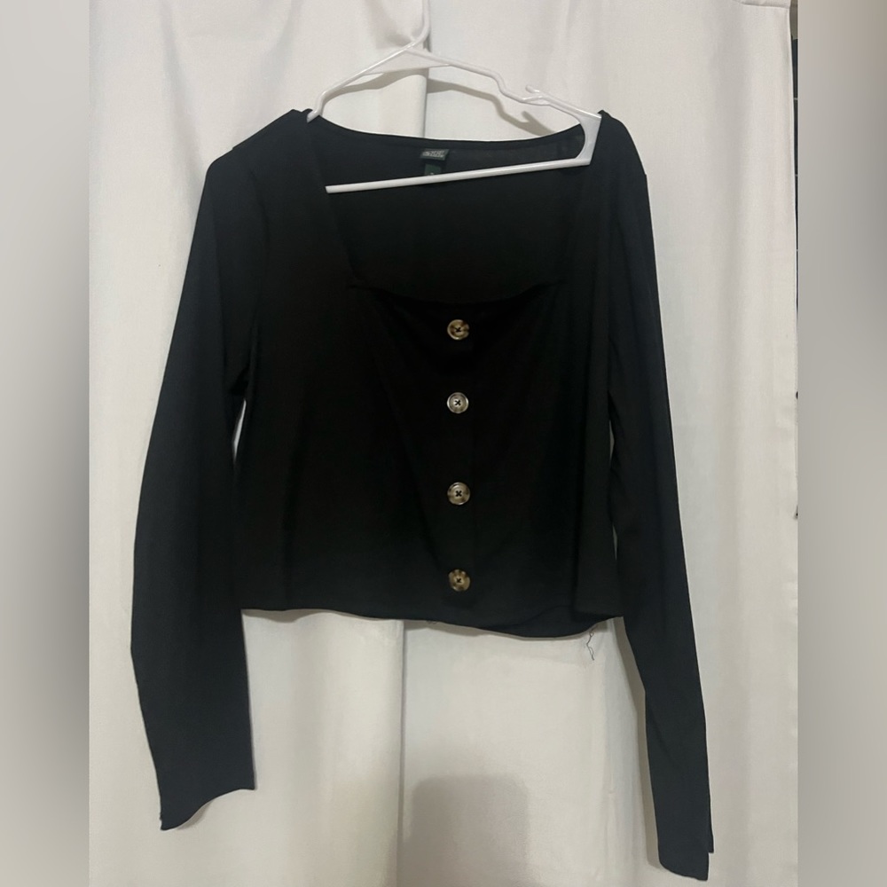 Black long sleeve with buttons